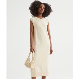H&M Sleeveless Light Beige Knit Dress